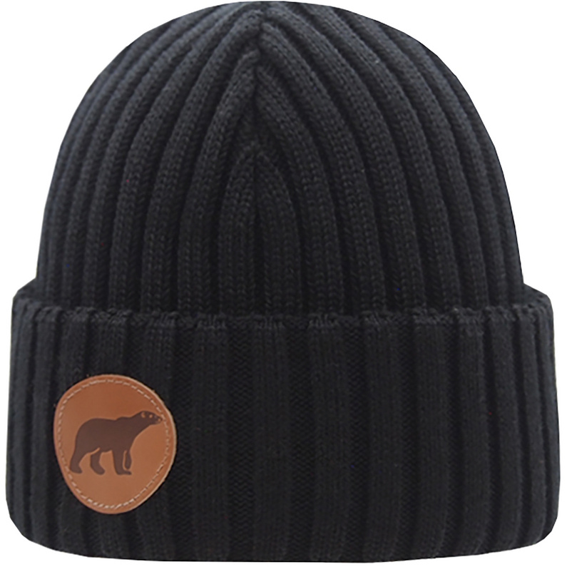 Детская шапка Бьёрн Superyellow, черный зимняя милая детская шапка модная ветрозащитная шапка для защиты ушей кролика мультяшная шерстяная шапка из овечьей шерсти