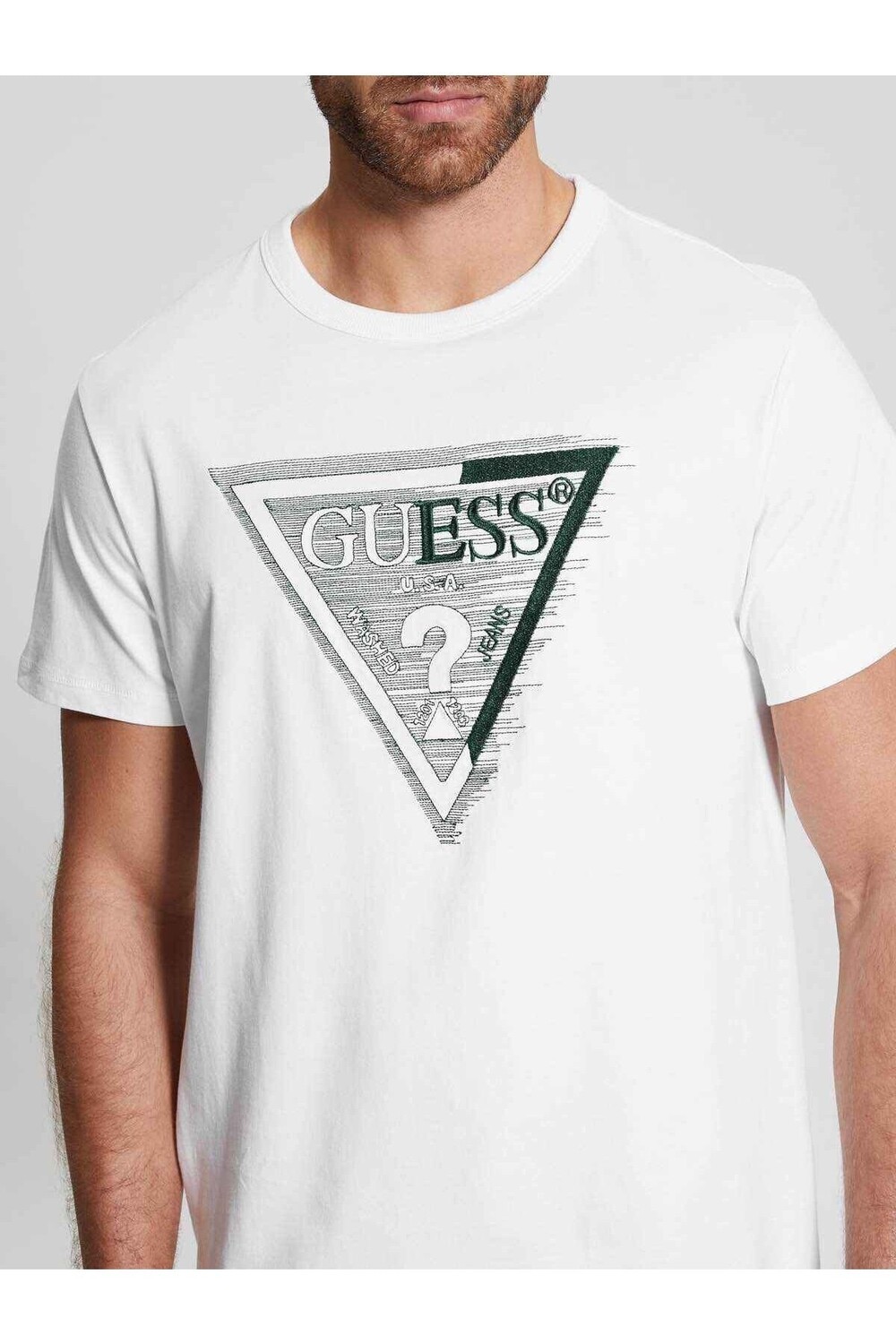 

МУЖСКАЯ ФУТБОЛКА СТАНДАРТНОГО КРОЯ SS CN Guess, белый