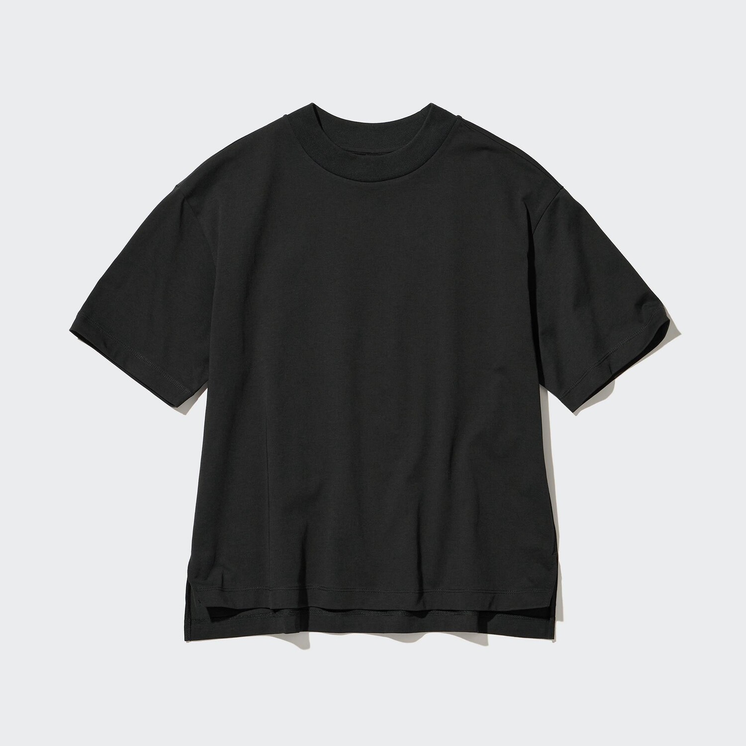 

Хлопковая футболка с короткими рукавами AIRism UNIQLO, черный