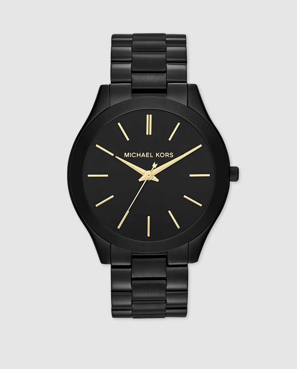 Michael Kors MK3221 Slim Runway черные женские часы из стали Michael Kors, черный часы женские кварцевые со стальным браслетом и циферблатом роскошные 2022