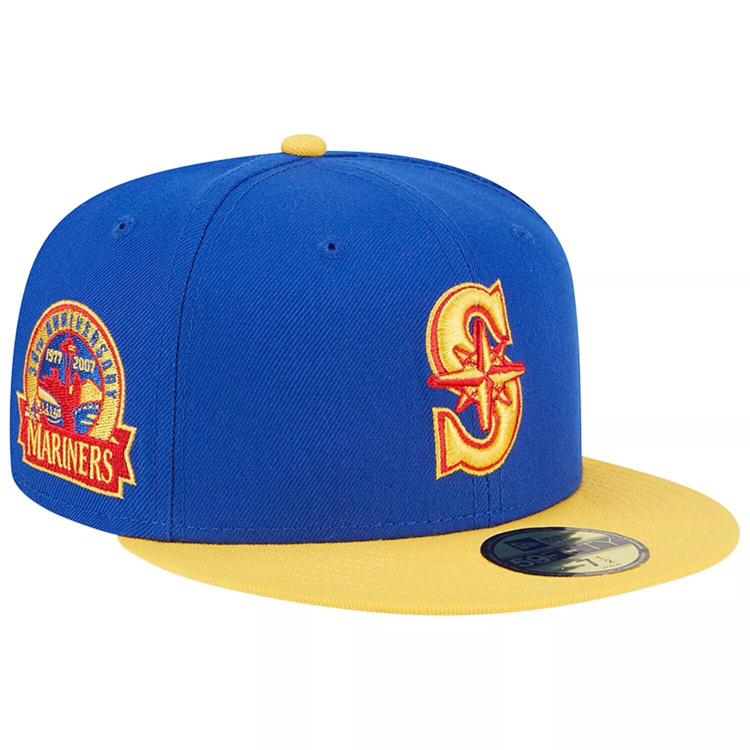 

Мужская приталенная шляпа New Era Royal/желтая Seattle Mariners Empire 59FIFTY