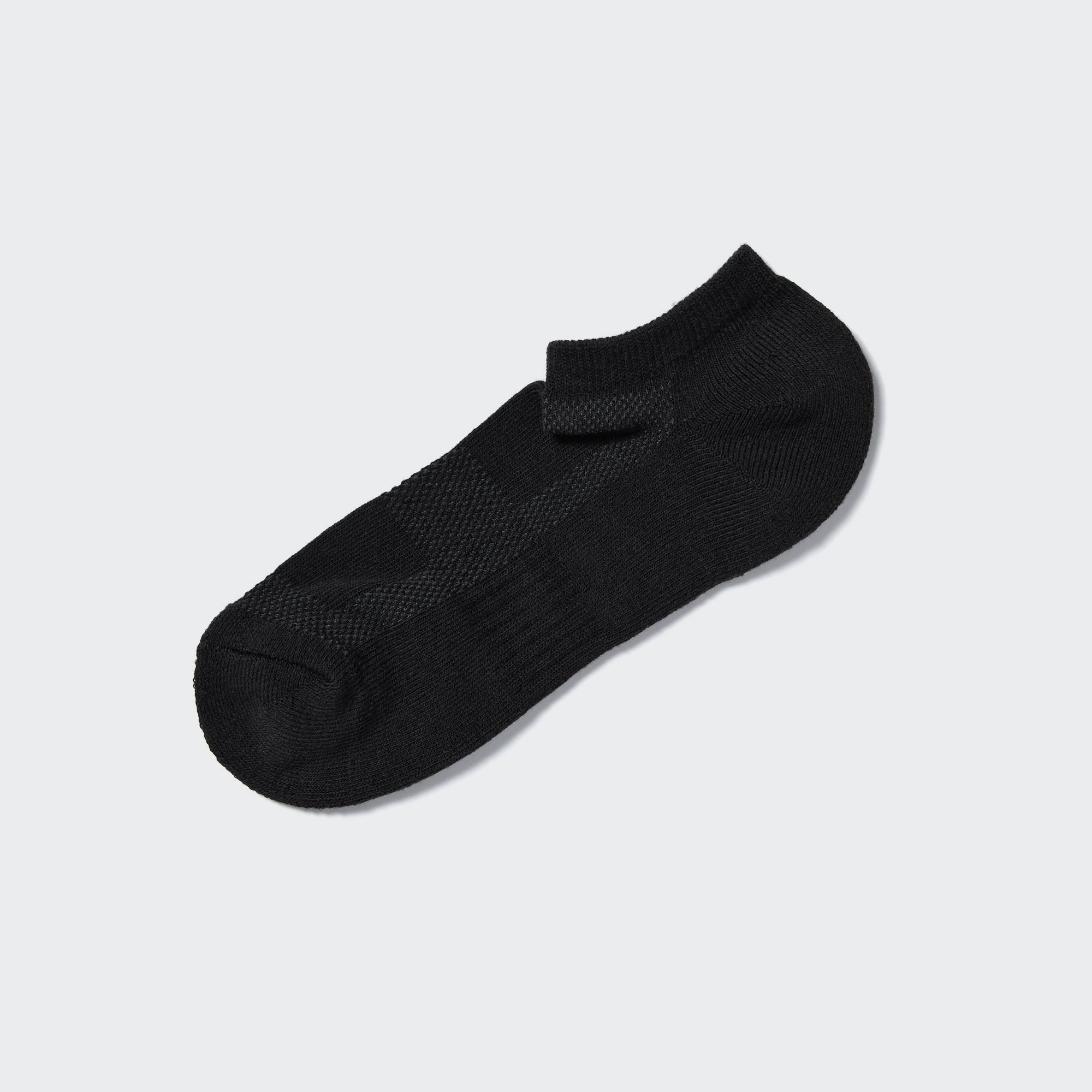 Короткие носки из ворсовой сетки UNIQLO, черный