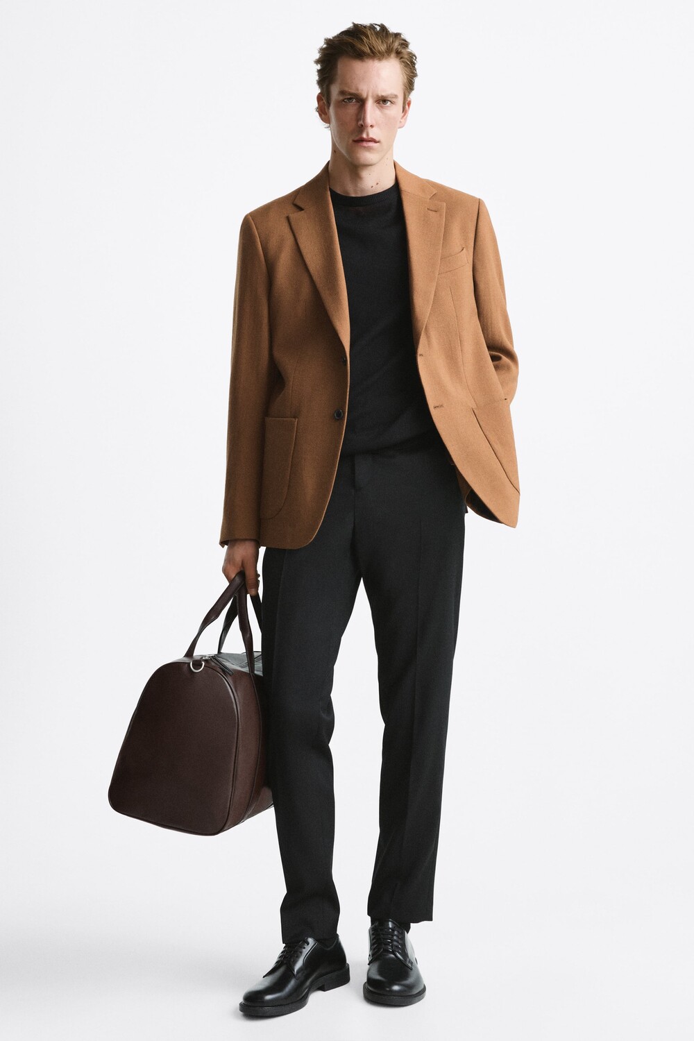 

Монохромная официальная сумка для боулинга Zara, браун