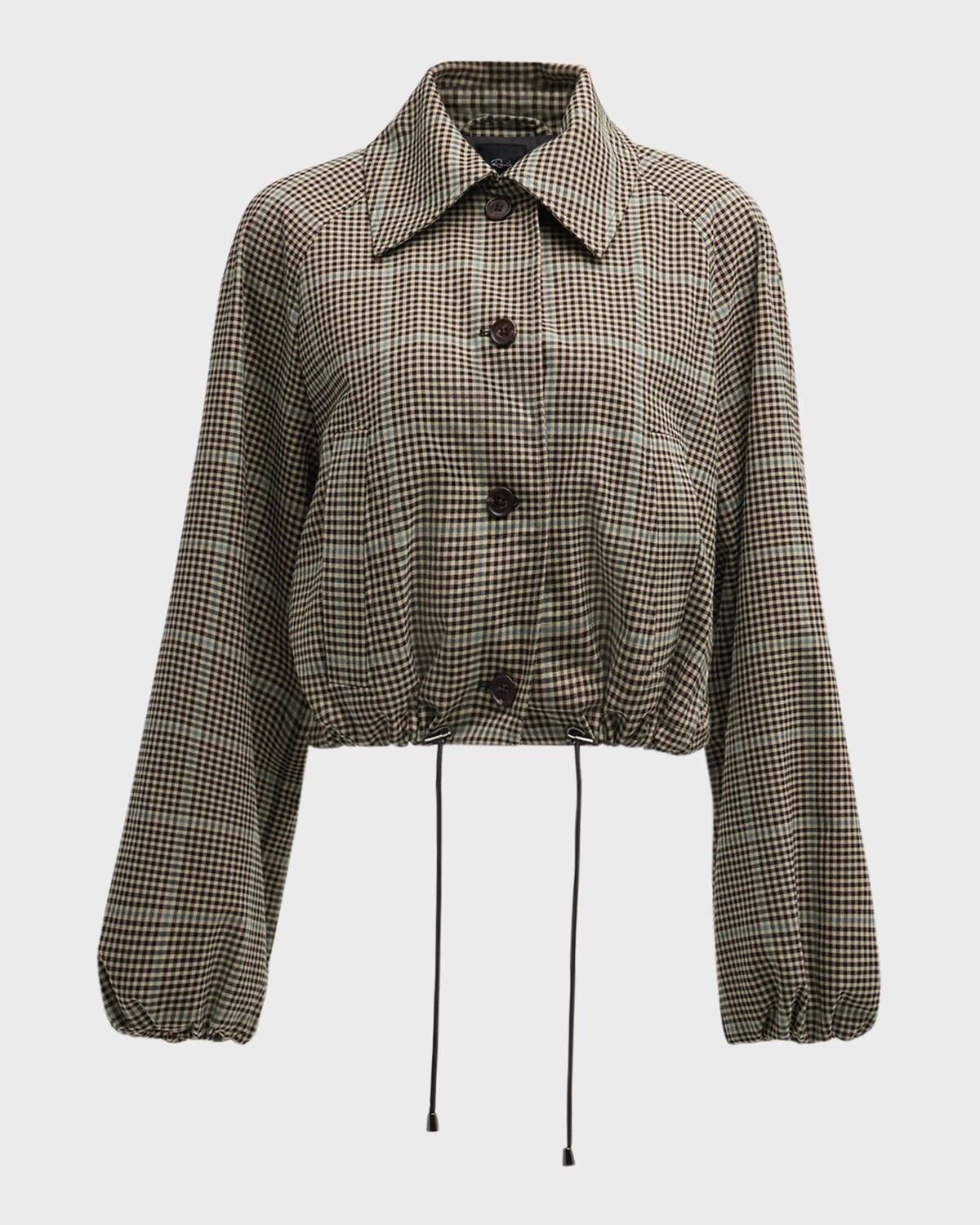 

Укороченная куртка в клетку North Rails, цвет Teal Multi Check