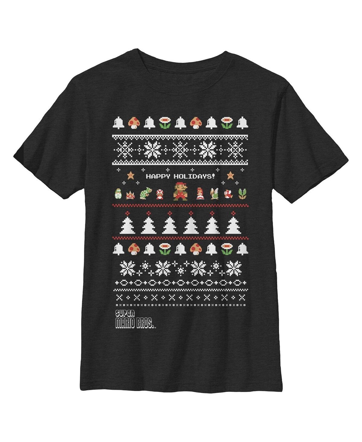 

Детская футболка Ugly Christmas Super Mario Happy Holidays для мальчика Nintendo