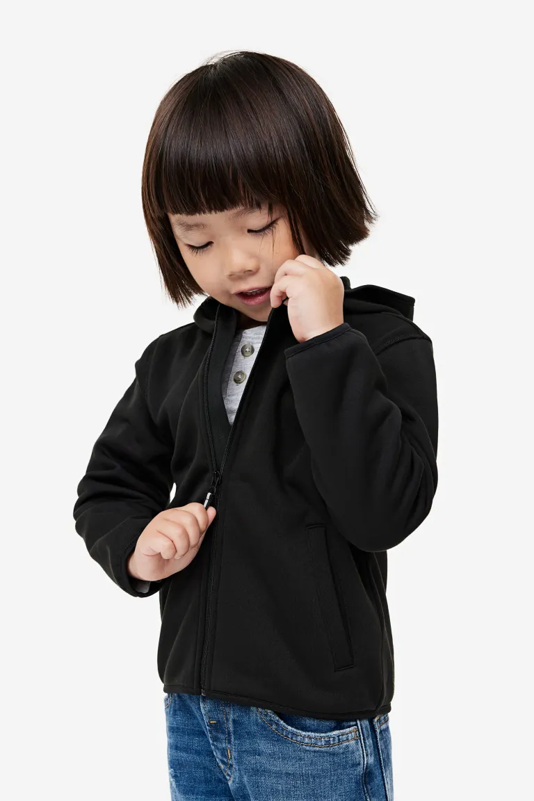 

Куртка с капюшоном на флисовой подкладке H&M, черный