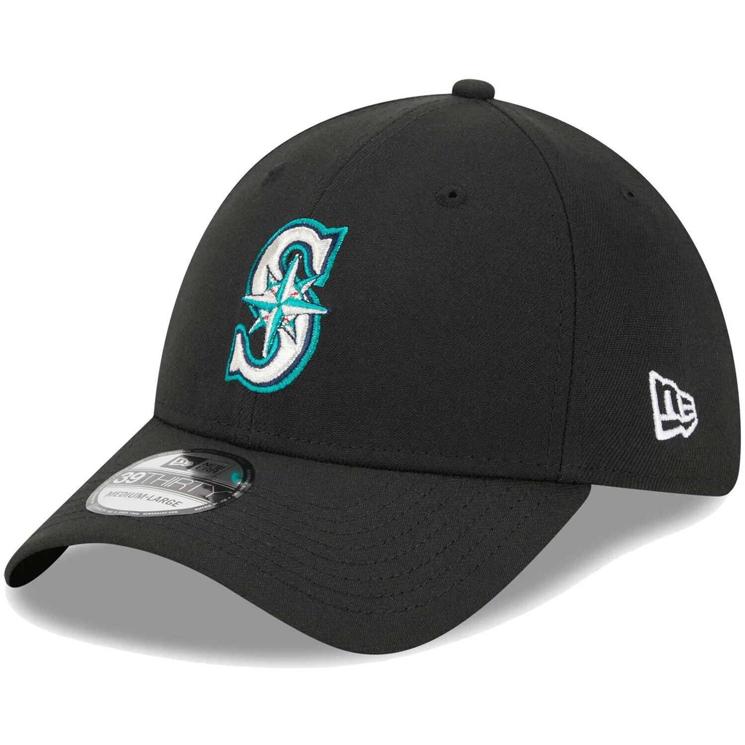 

Мужская гибкая кепка New Era Black Seattle Mariners Logo 39THIRTY