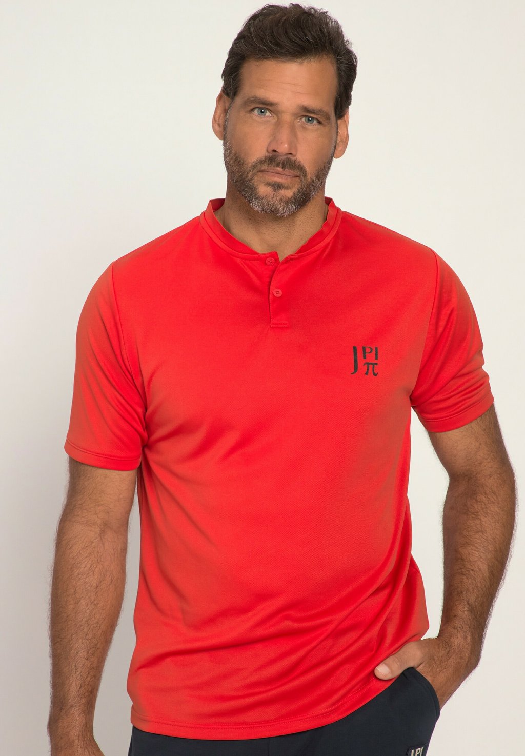 Базовая футболка Henley Fonctionnel Quick-Dry Respirant JP1880, цвет hellrot