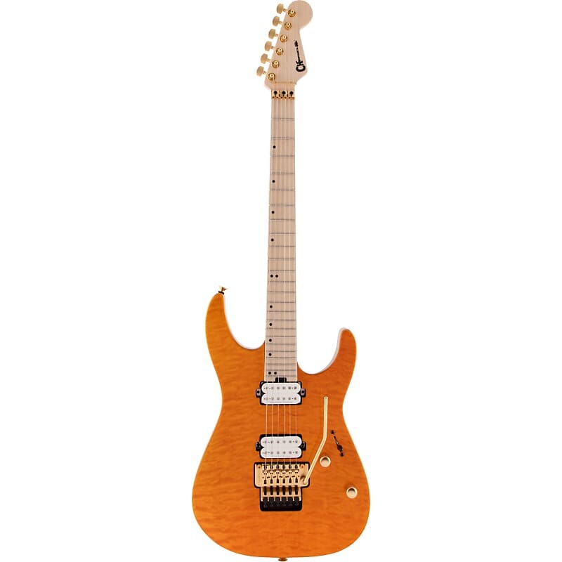 

Электрогитара Charvel Pro-Mod DK24 HH FR M Mahogany With Quilt Maple Electric Guitar - Dark Amber