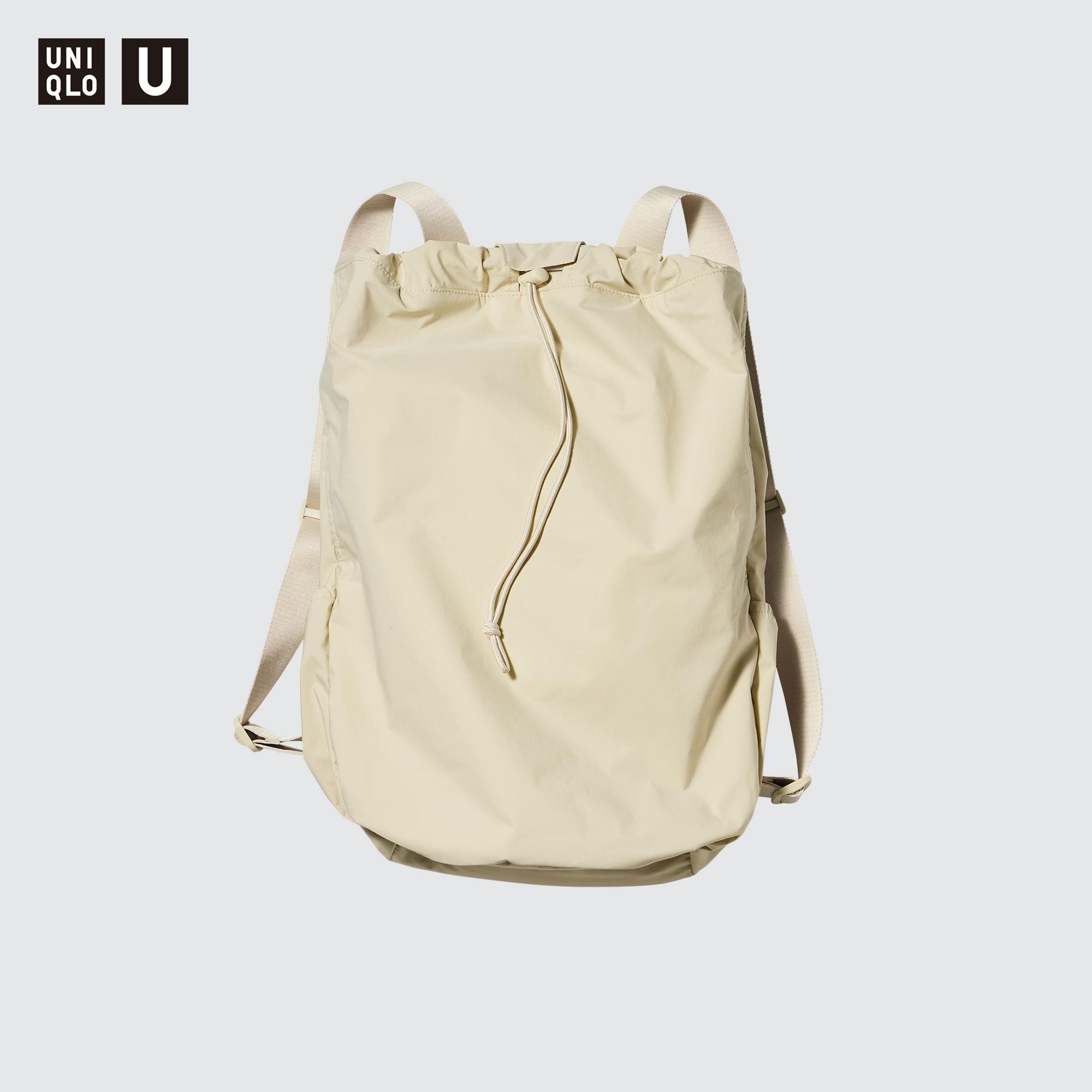 Рюкзак на шнурке Uniqlo, бежевый рюкзак на шнурке uniqlo черный