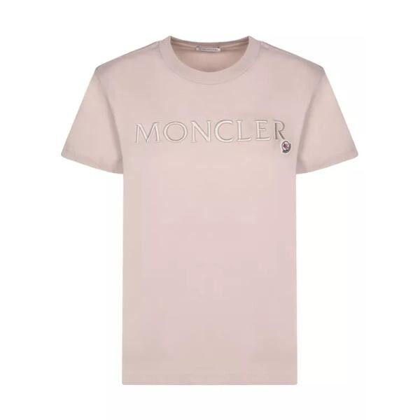 

Футболка cotton t-shirt by moncler Moncler, розовый