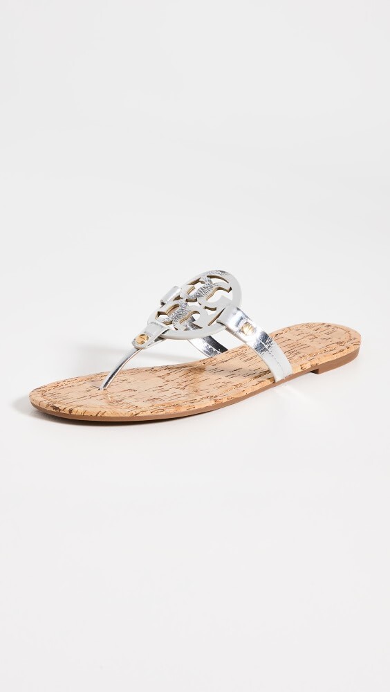 

Сандалии Tory Burch Miller with Rivits + Handtack Stitch, серебряный