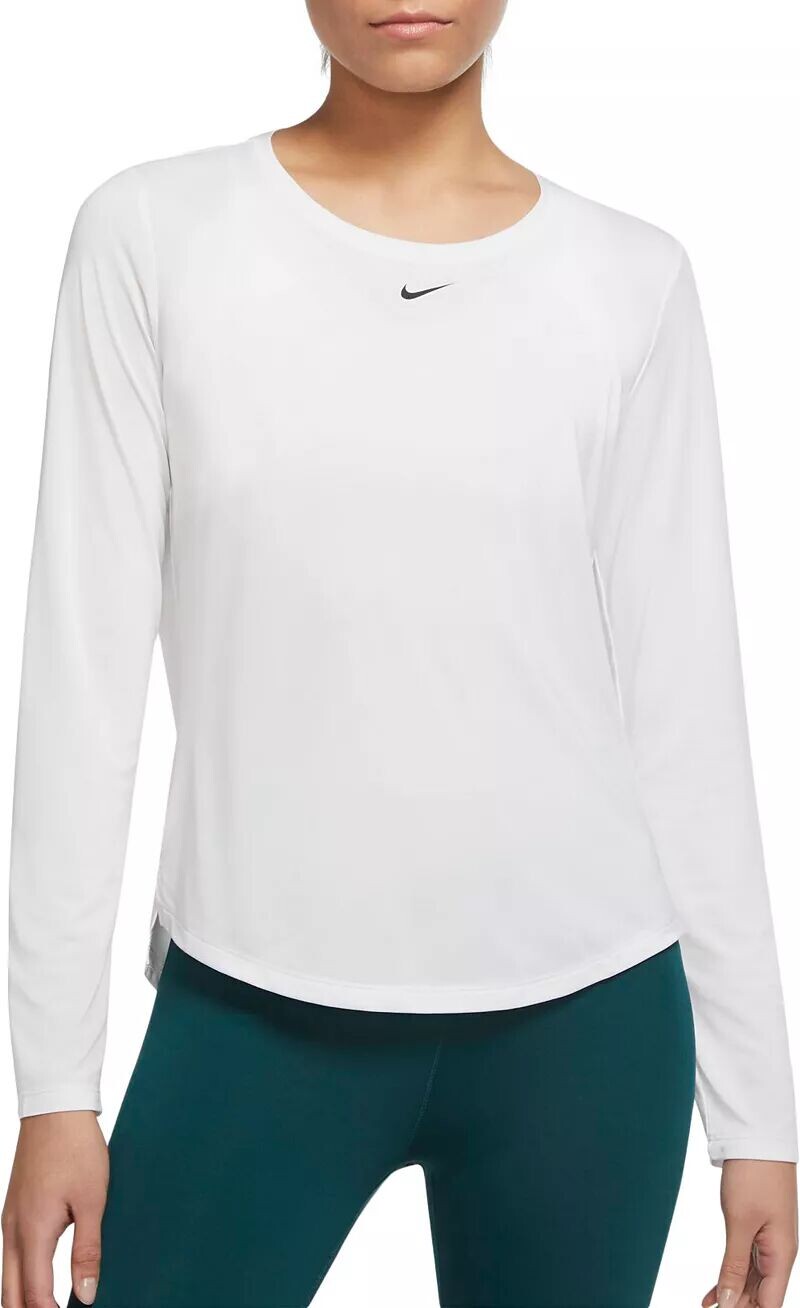 

Женская футболка стандартной посадки с длинными рукавами Nike One Dri-FIT, белый