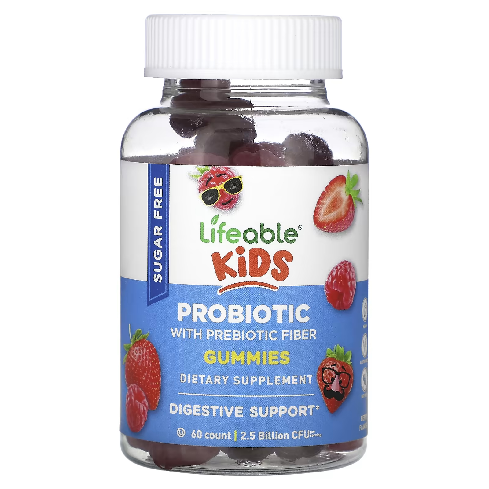 цена Пробиотик детский Lifeable с пробиотической клетчаткой, 60 жевательных конфет