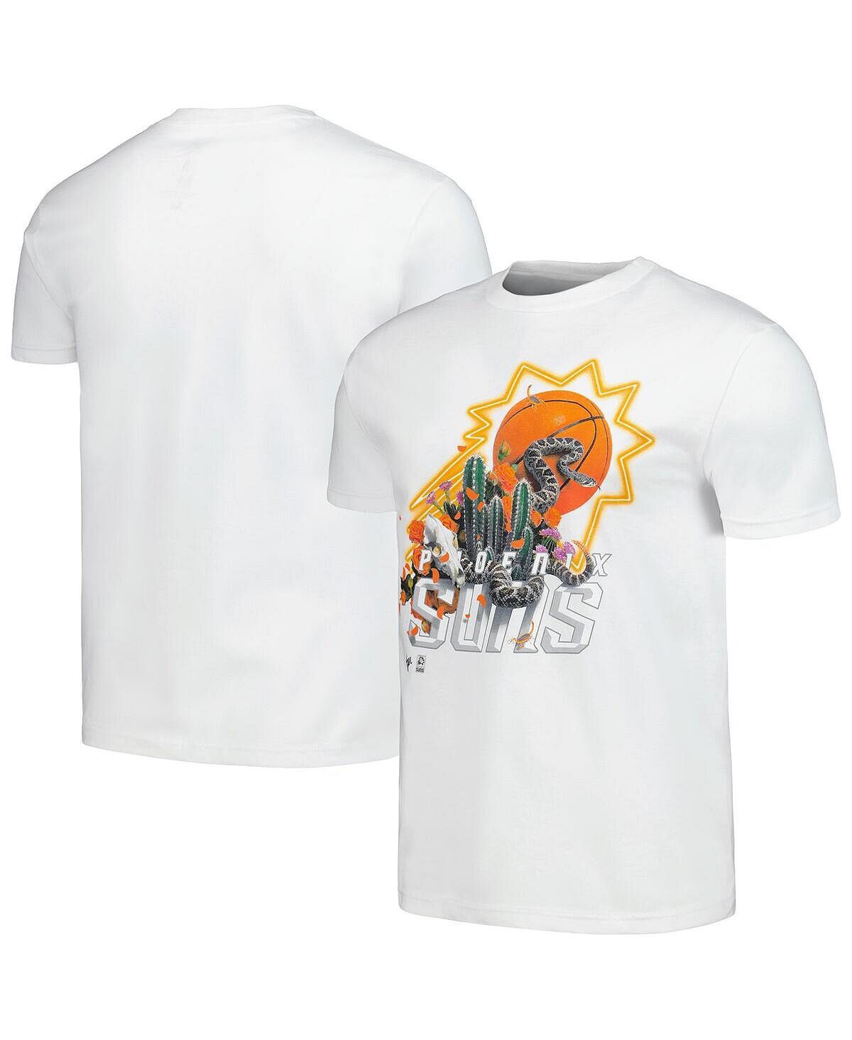 

Мужская и женская футболка NBA x Kathy Ager White Phoenix Suns Identify Artist Series