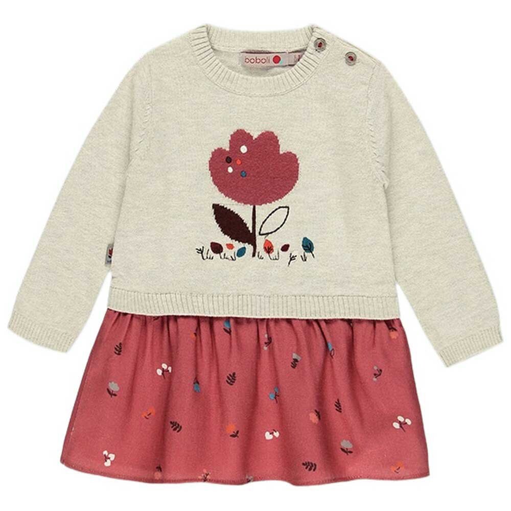 

Платье Boboli Knitwear Little Flowers, белый