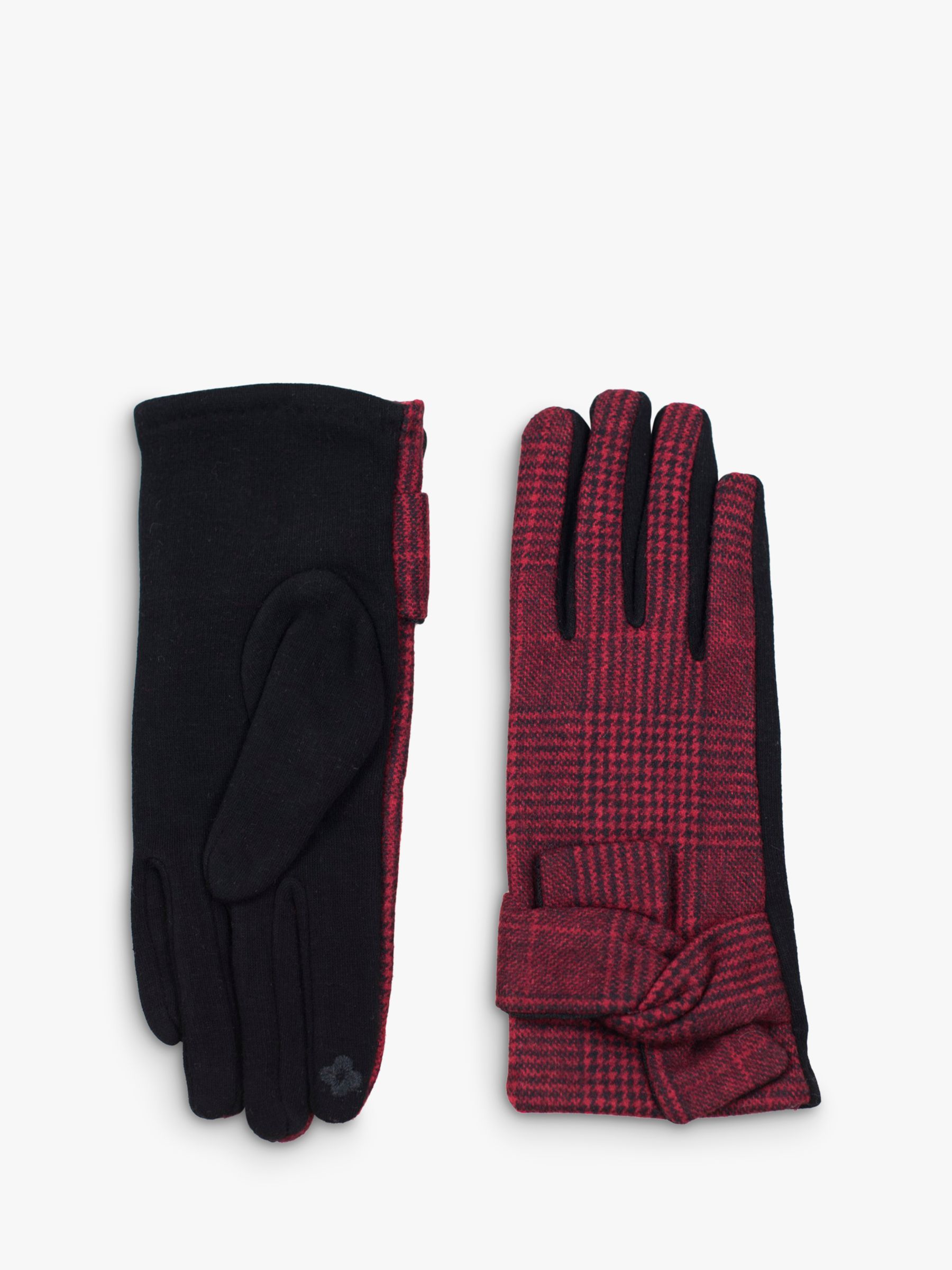 Клетчатые перчатки с принтом HotSquash, красный/мульти