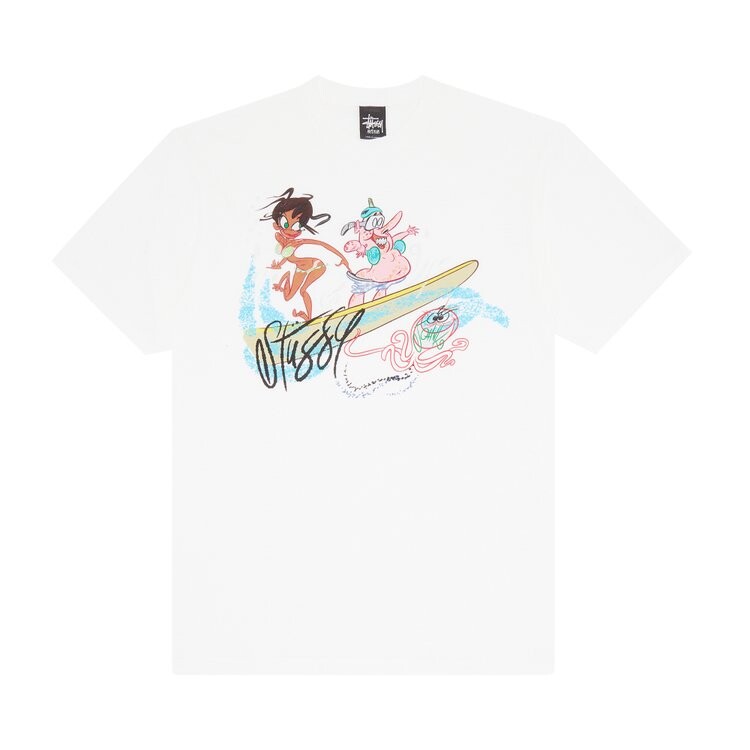 

Футболка Stussy John K Surf's Up 'White', белый