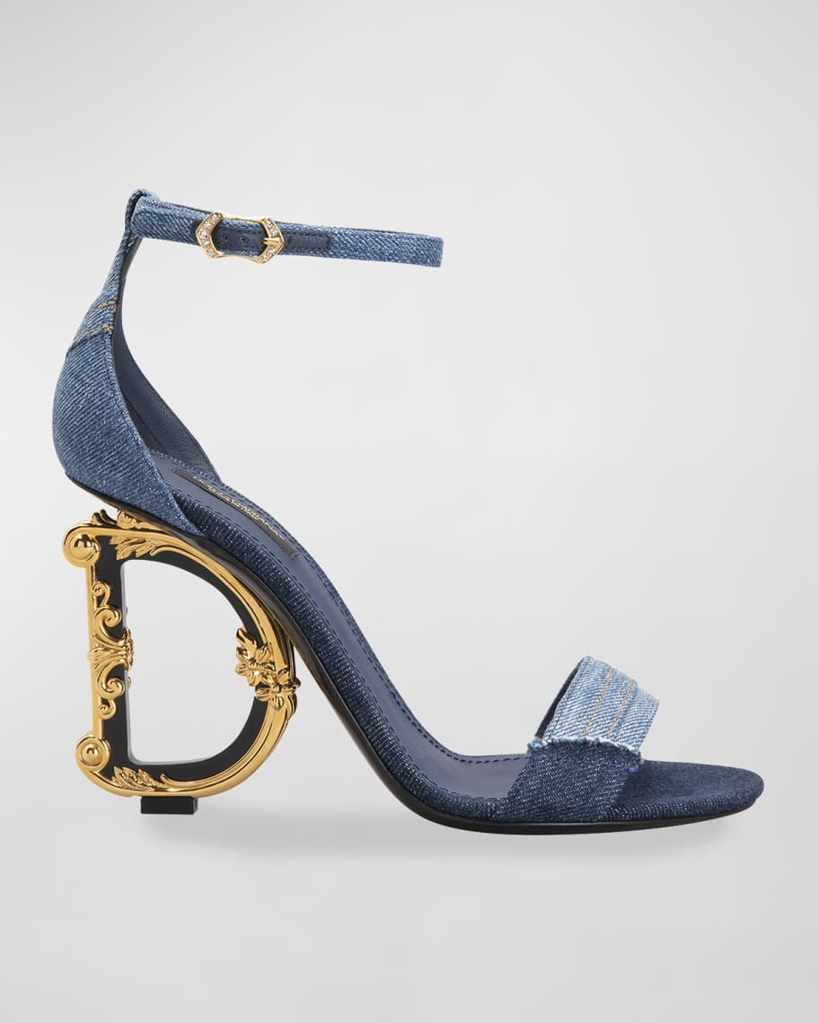 

Джинсовые босоножки на каблуке Barocco Dolce&Gabbana