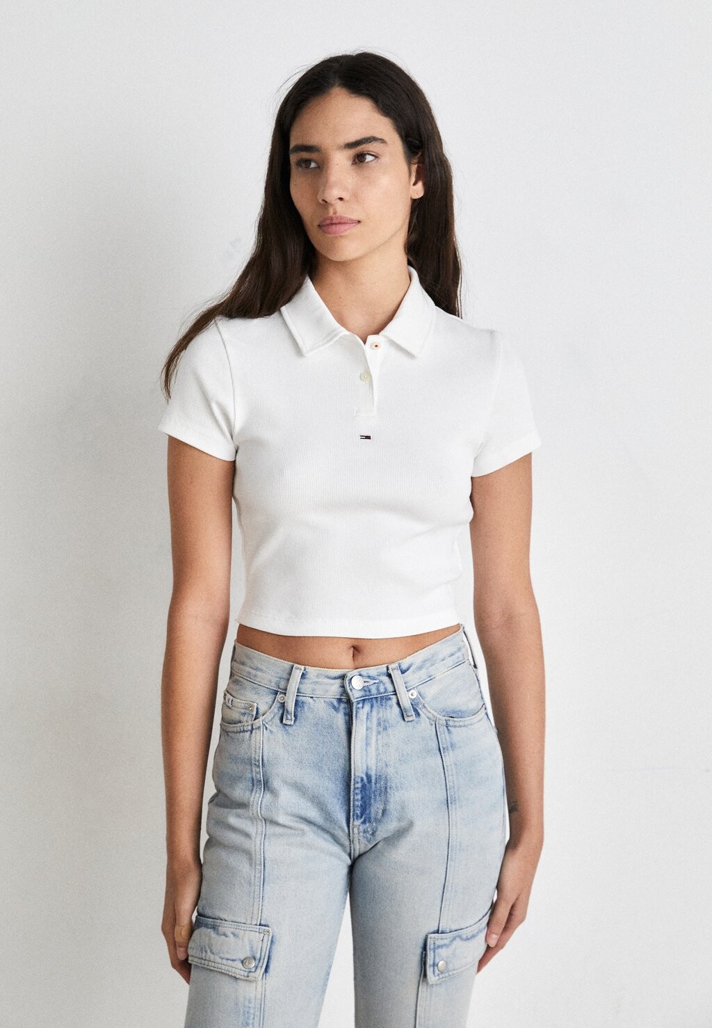 

Рубашка поло Tommy Jeans, белый