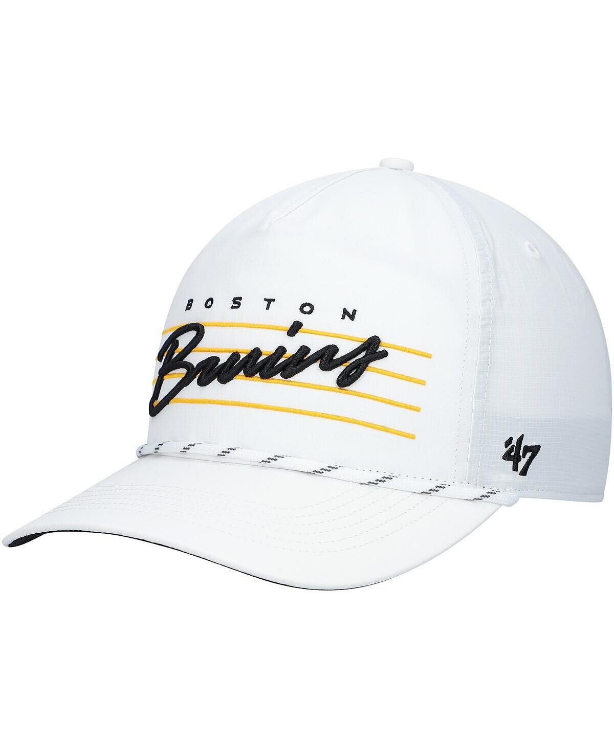 

Мужская белая кепка Boston Bruins Downburst Hitch Snapback '47 Brand