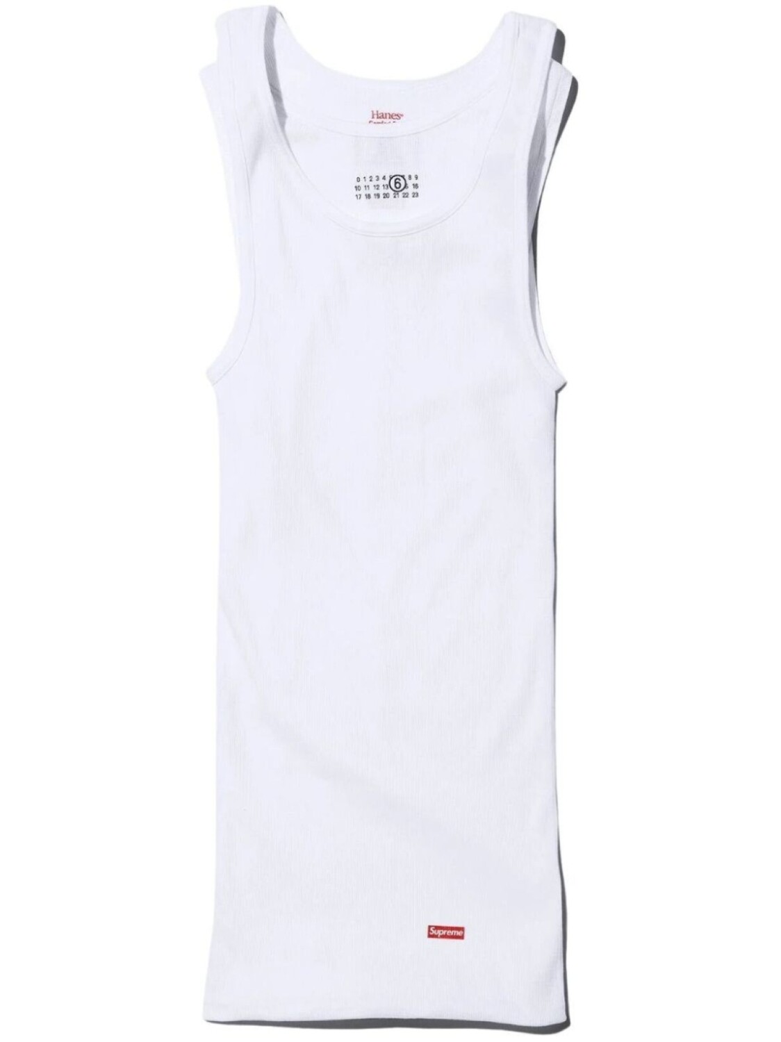 

Supreme x MM6 Maison Margiela Hanes Майка без тегов (комплект из двух штук), белый