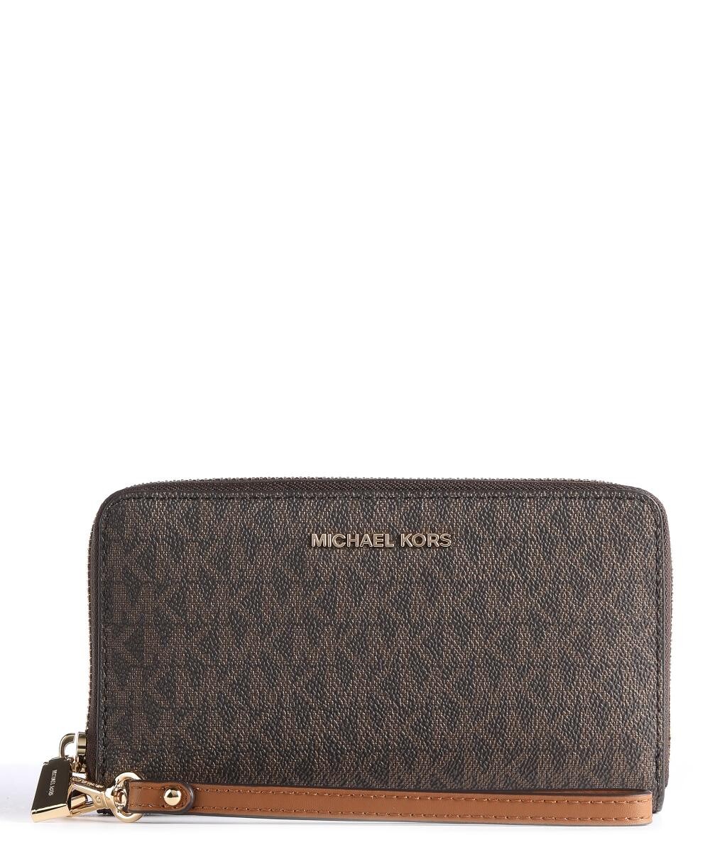 

Кожаный кошелек Jet Set Michael Kors, коричневый