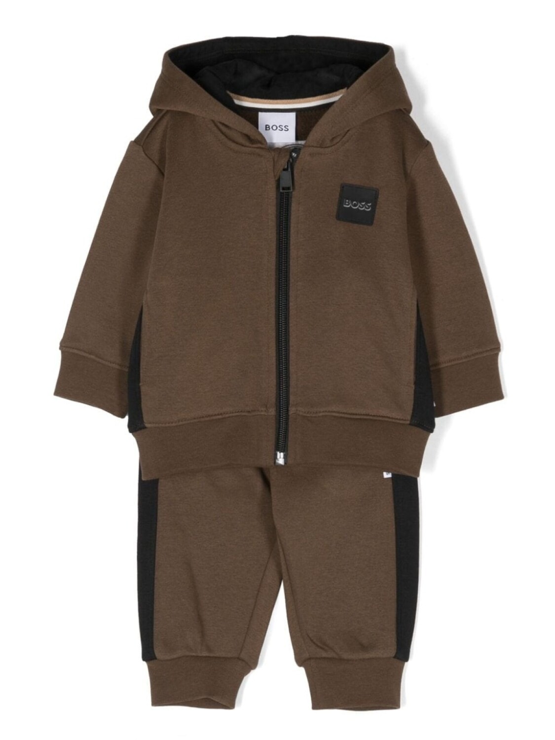 

BOSS Kidswear спортивный костюм с нашивкой-логотипом, коричневый
