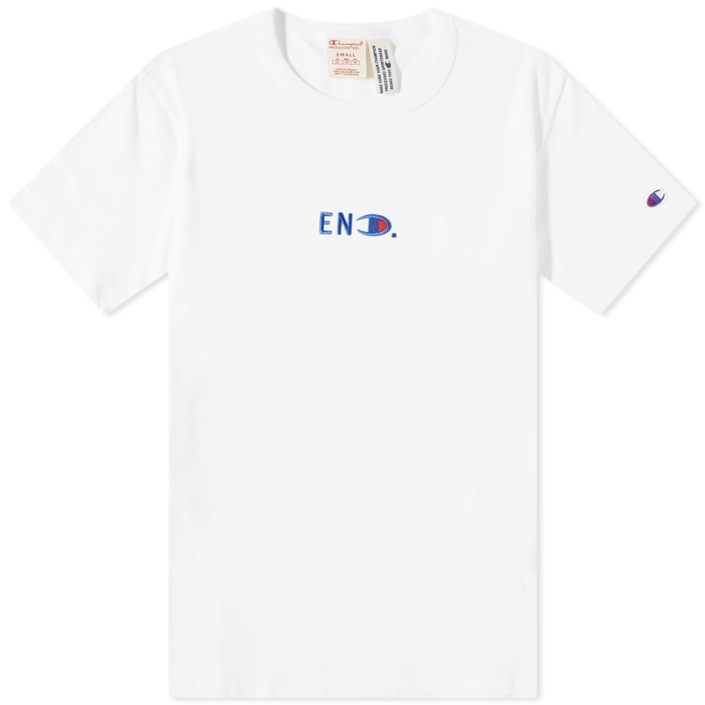 

END. Футболка из коллаборации с Champion обратного переплетения, белый