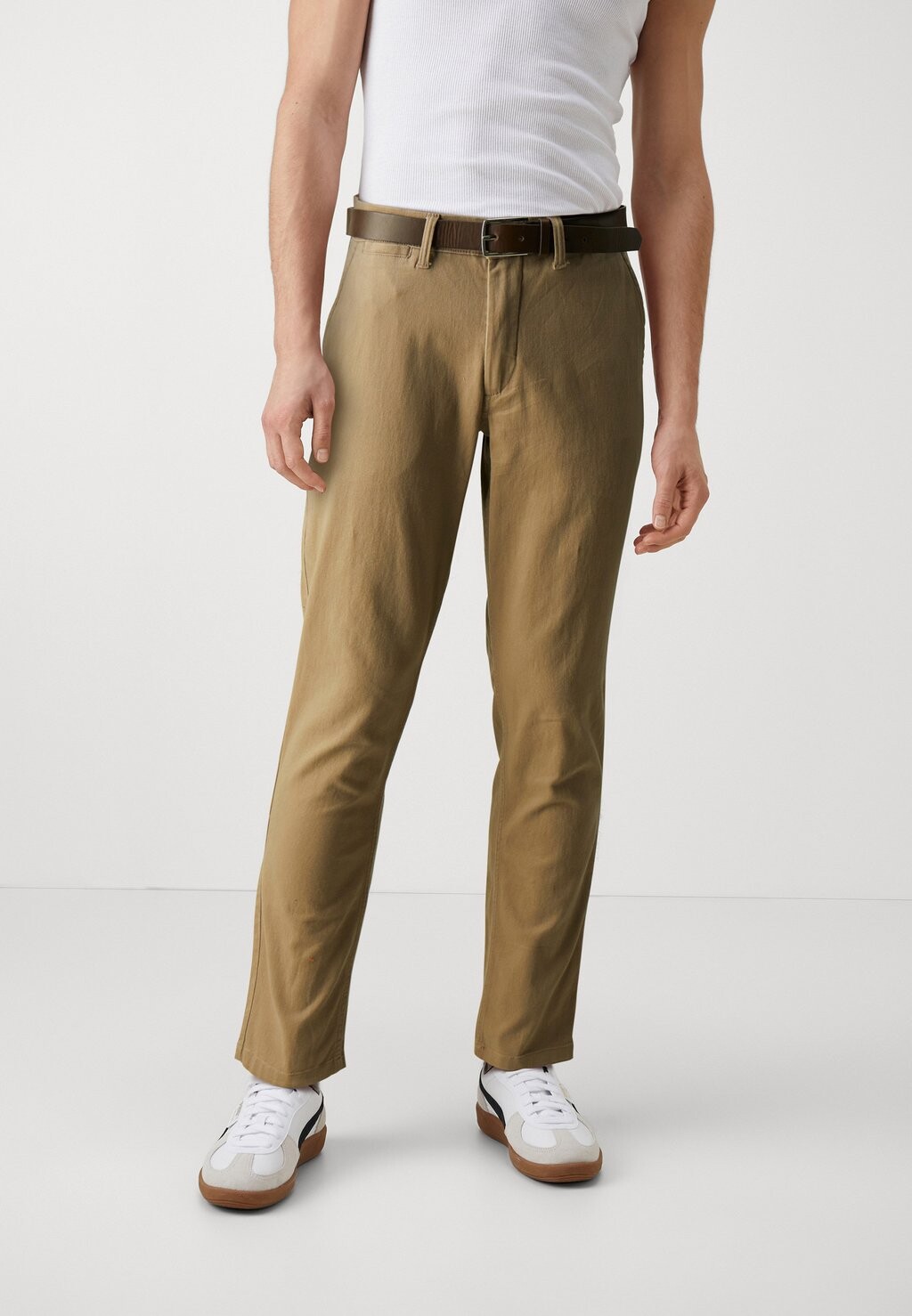 

Чино JPSTMARCO JJDAVE WITH BELT Jack & Jones, цвет beige