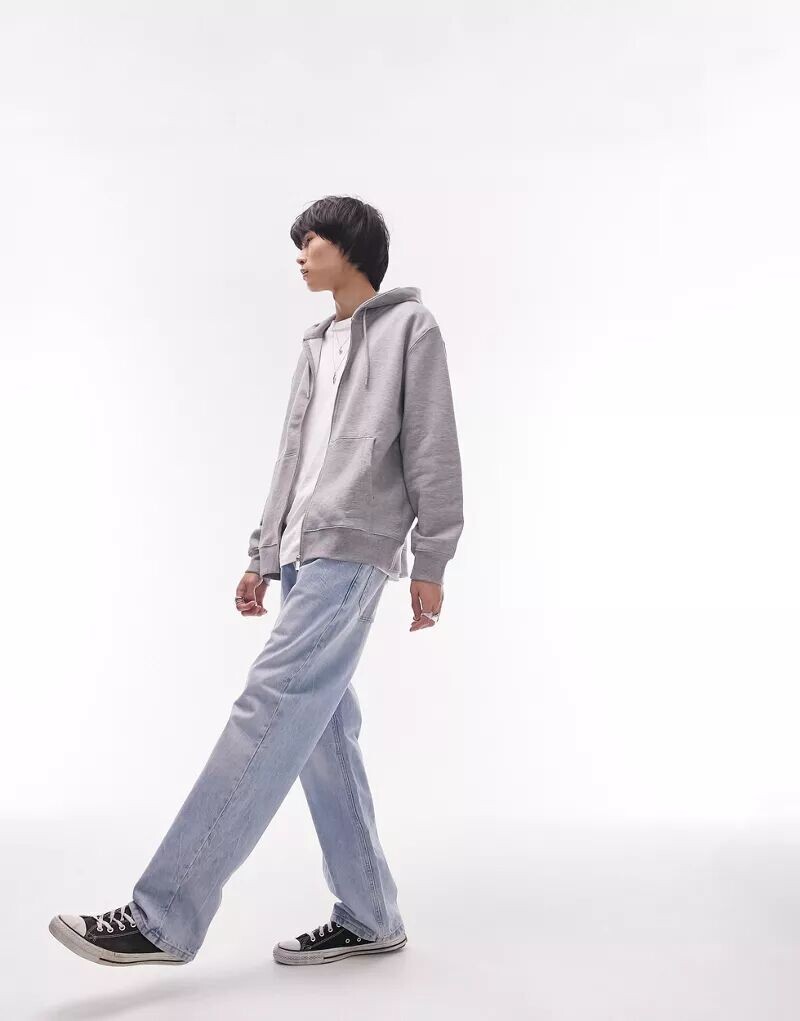 

Худи серого вереска на молнии Topman