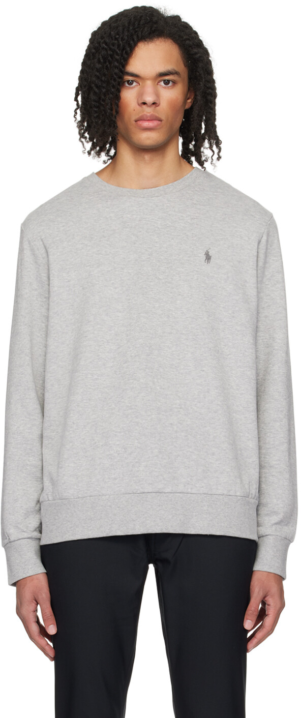 

Серый свитшот с круглым вырезом Polo Ralph Lauren