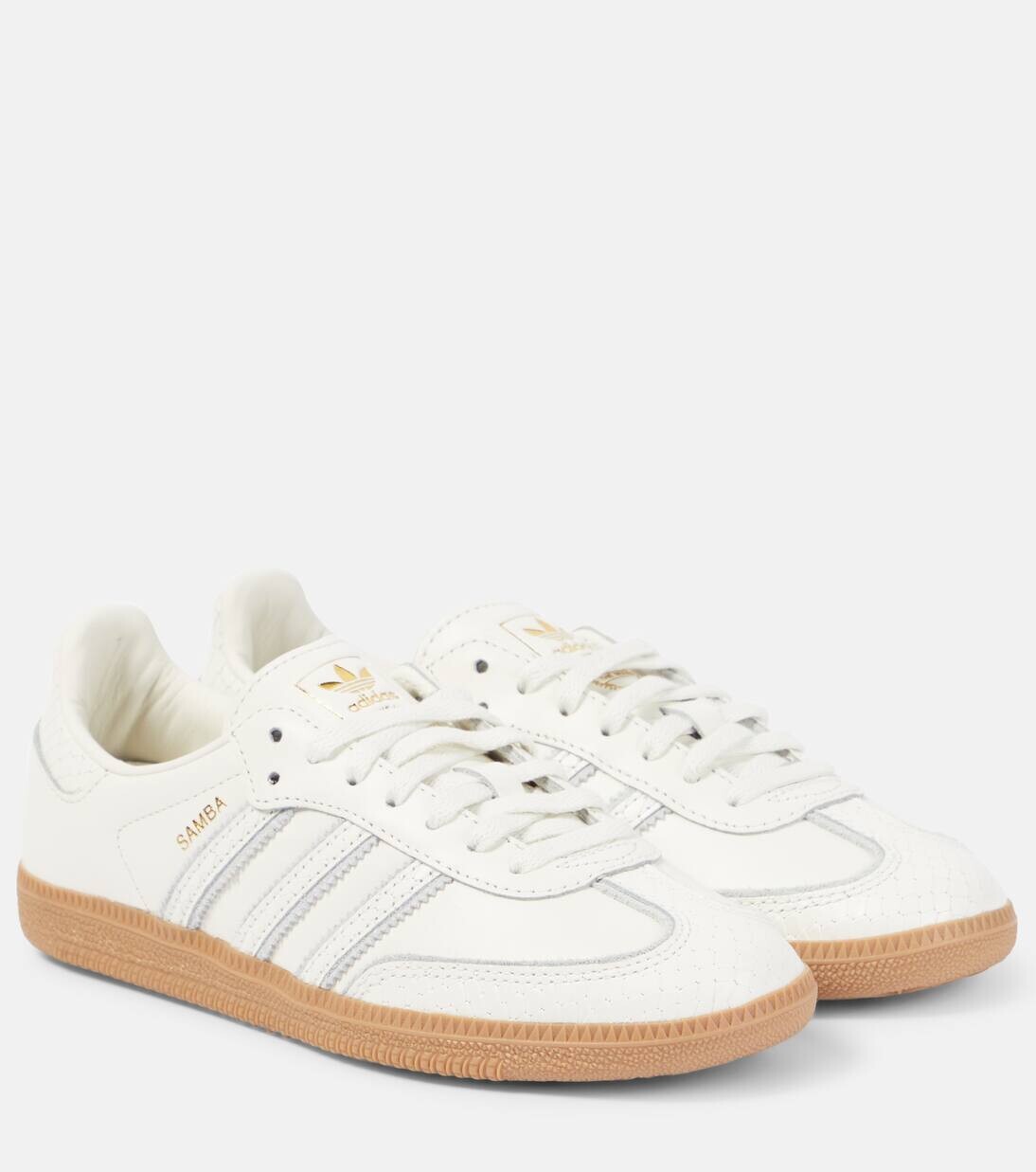 

Кожаные кроссовки Samba OG Adidas, цвет core white/core white/gum