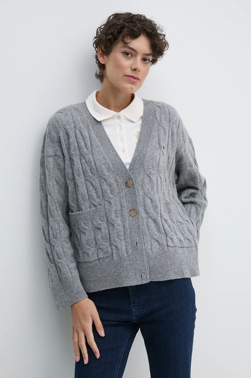 

Шерстяной кардиган Tommy Hilfiger, серый