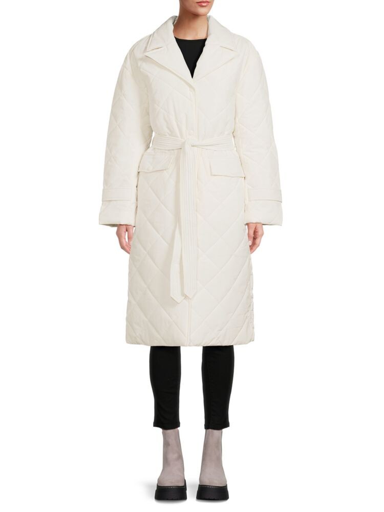 

Стеганое пальто с запахом Ellen Tracy, цвет Winter White