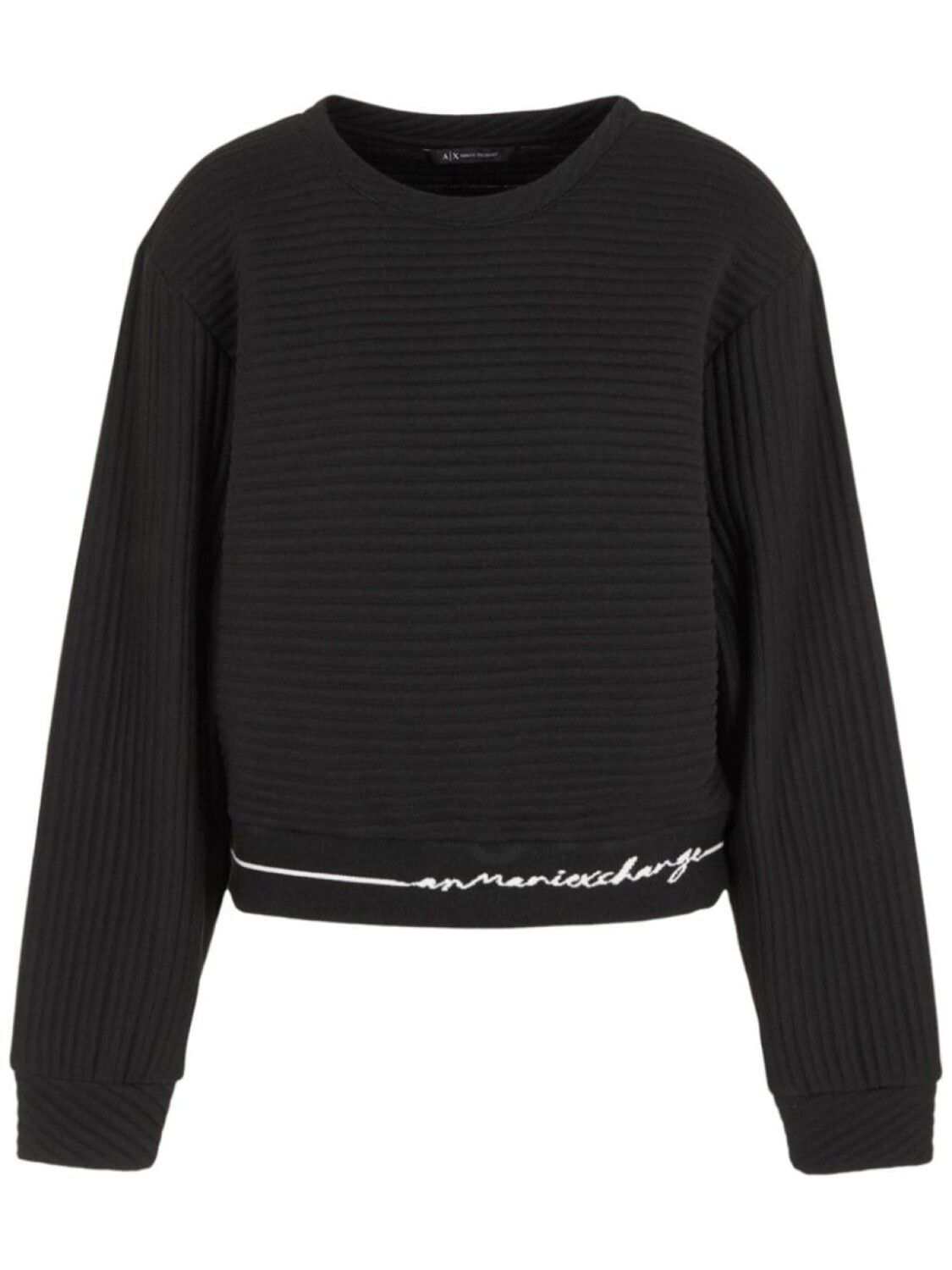 

Armani Exchange толстовка с вышитым логотипом, черный