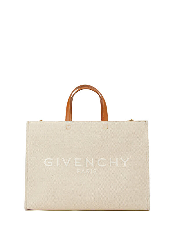 

Бежевая женская сумка-тоут среднего размера g Givenchy