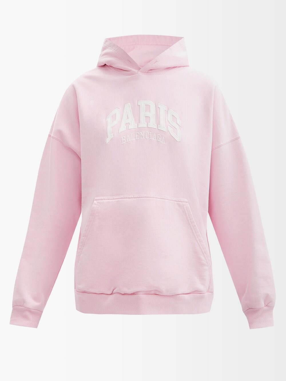 

Худи из хлопкового джерси с логотипом paris Balenciaga, розовый