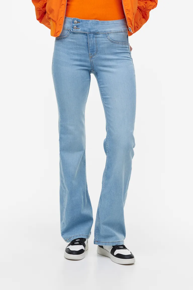 

Расклешенные низкие джинсы H&M, синий