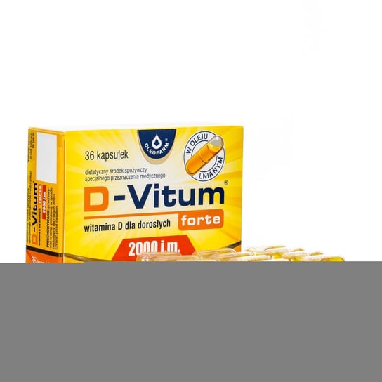 Олеофарм, витамин Д в капсулах для взрослых D-vitum форте 2000 МЕ, 36 шт.