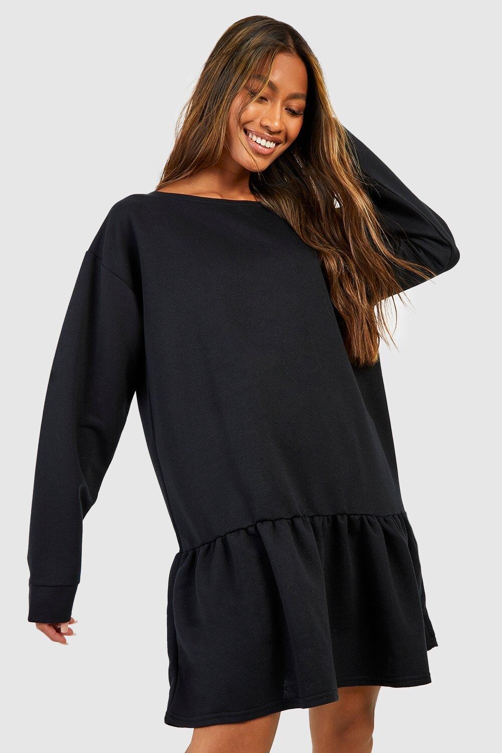 

Спортивное платье оверсайз Boohoo, черный