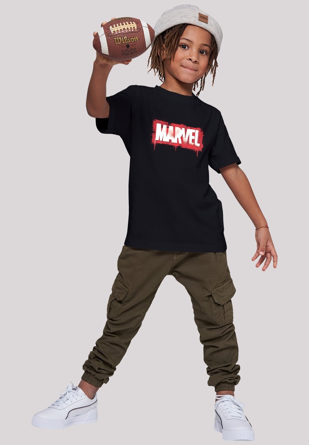 

Футболка с принтом Marvel Spray Logo F4NT4STIC, черный