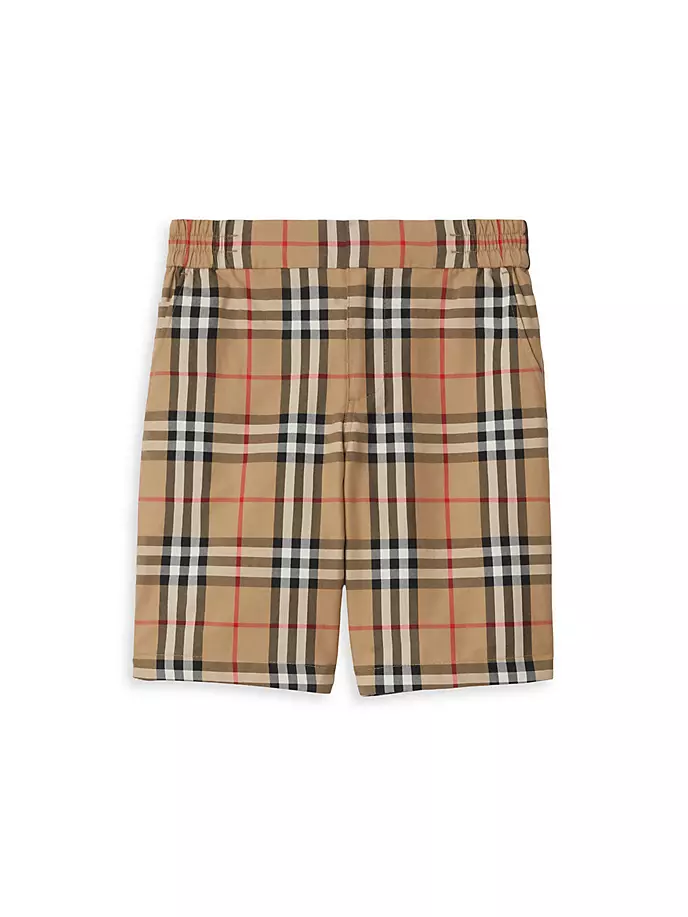 

Шорты в клетку для маленьких мальчиков и мальчиков с принтом Burberry, цвет archive beige check