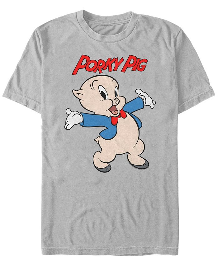 Мужская футболка с короткими рукавами Looney Tunes Porky Pig Fifth Sun, серебро printio свитшот унисекс хлопковый марвин марсианин багз банни