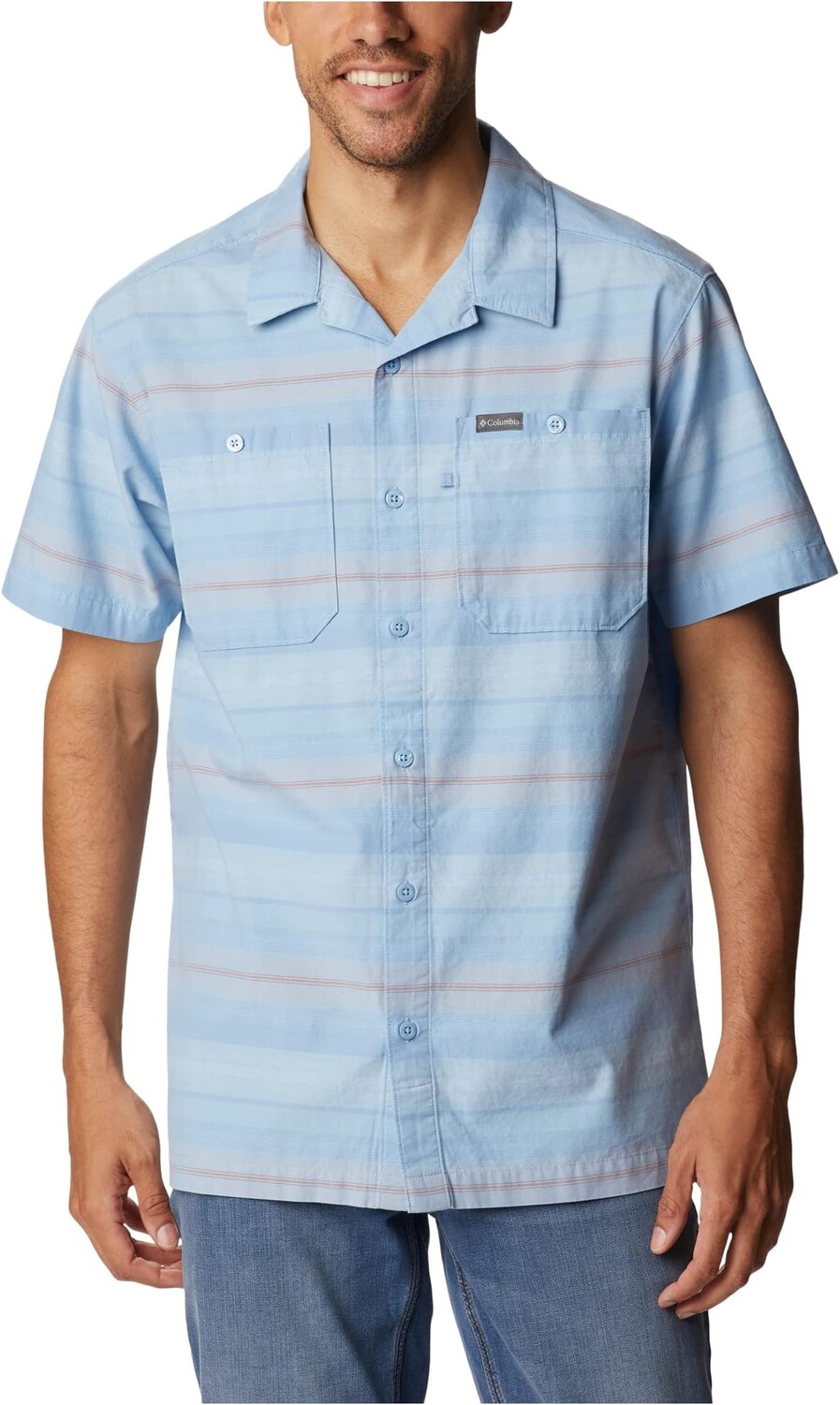 

Рубашка Scenic Ridge Short Sleeve Columbia, цвет Jet Stream Stripe