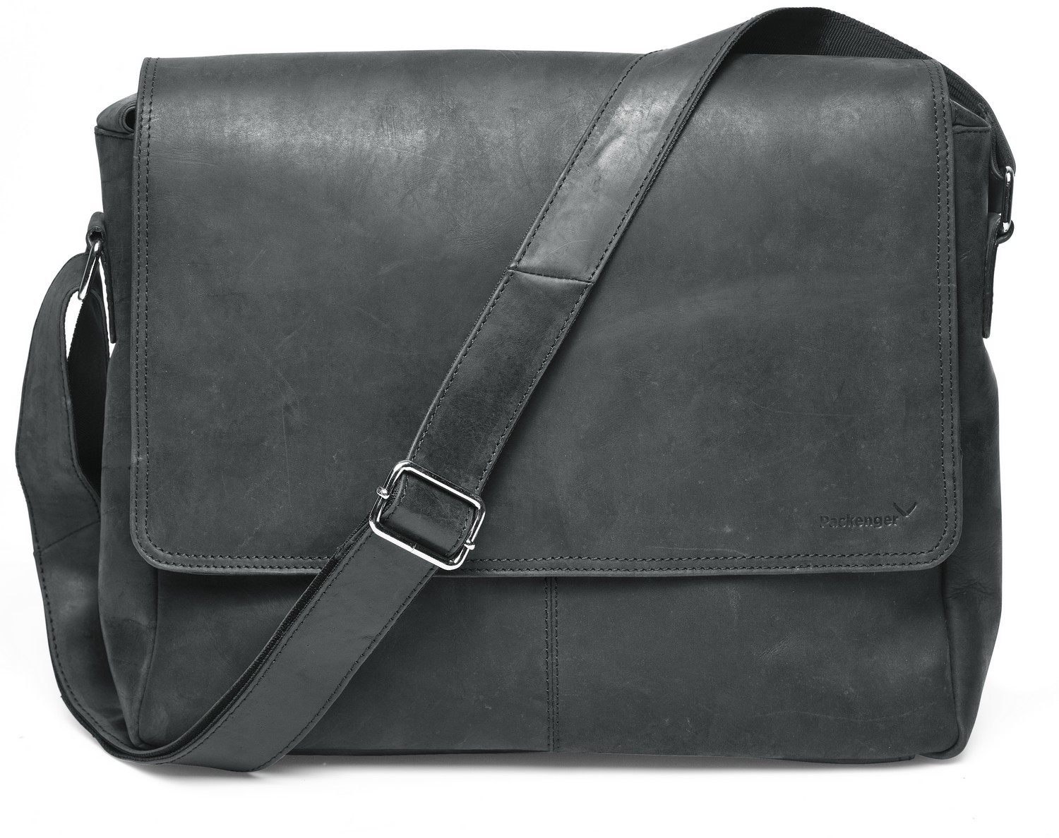 

Сумка через плечо Packenger Leder Messenger Bag bis 15 Zoll, черный