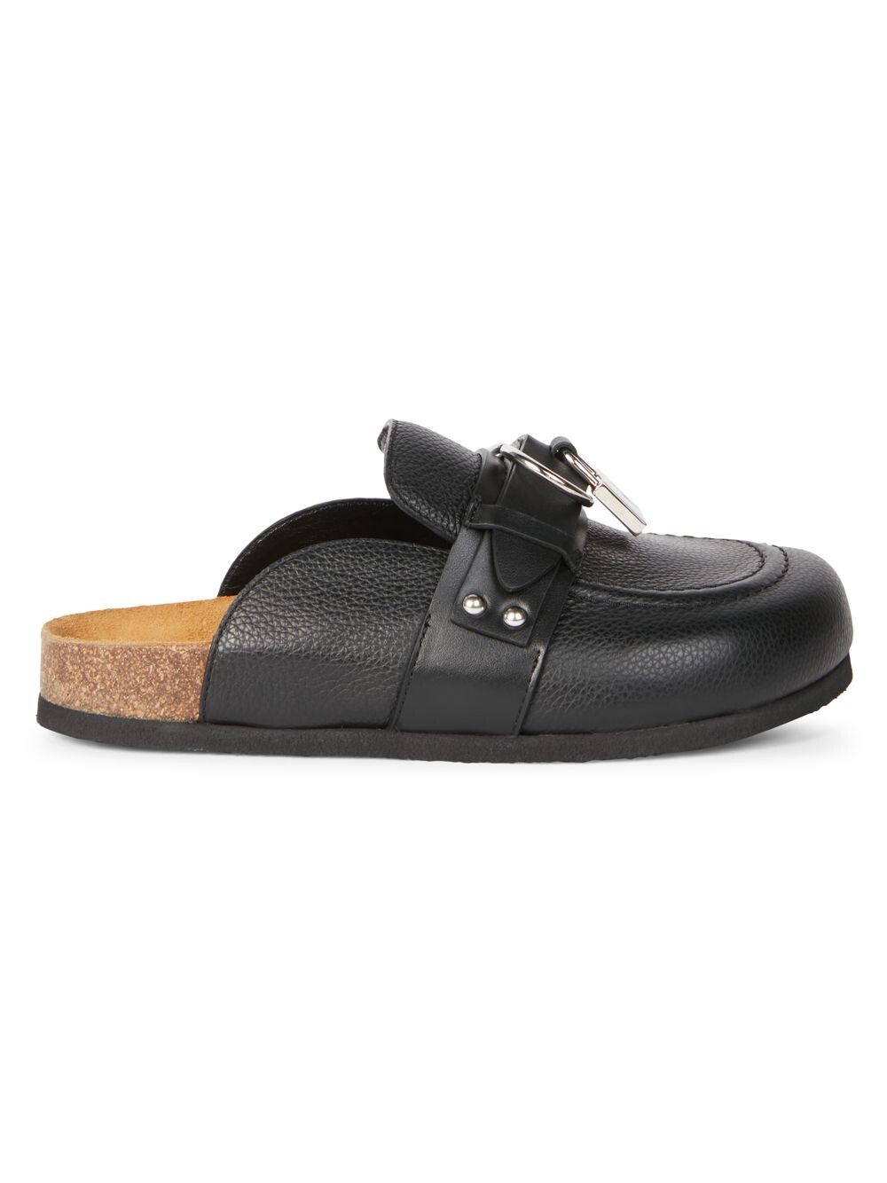 

Кожаные мюли с замком JW Anderson, черный