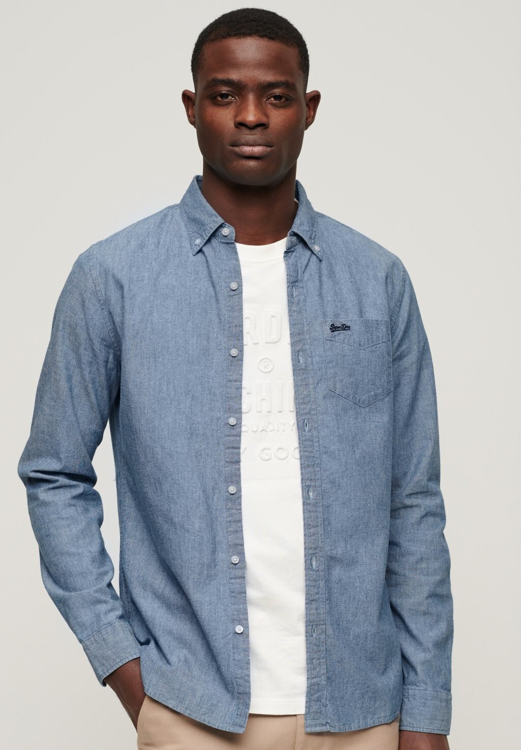 

Рубашка LONG-SLEEVED Superdry, цвет indigo chambray