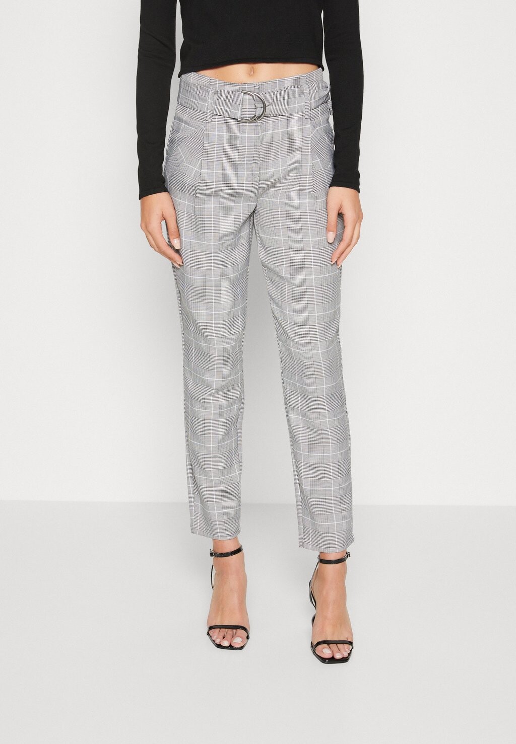 

Брюки Vero Moda Vmbailey Tap Paberbag Belt Pant, светло-серый меланж