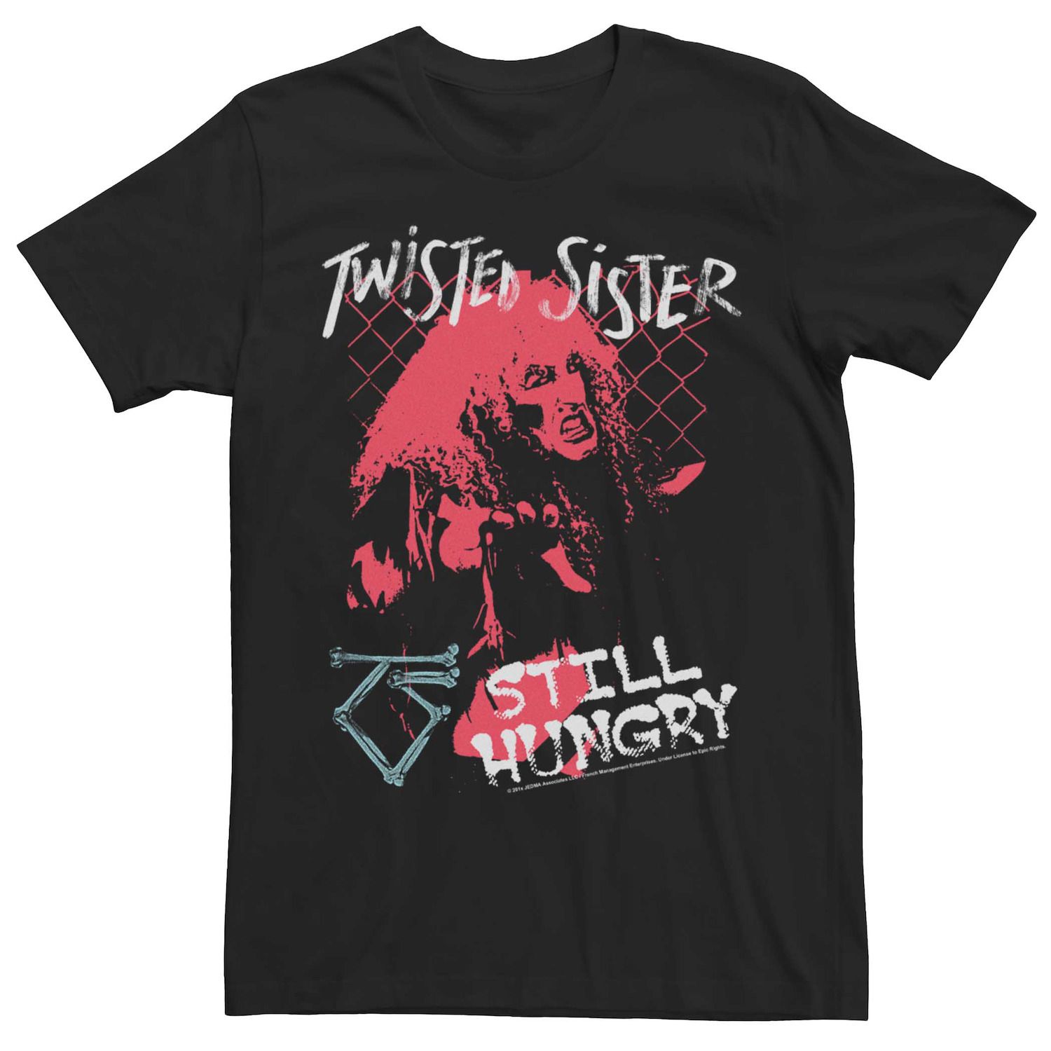 Мужская футболка Twisted Sister Dee Snider Still Hungry красного оттенка с портретом Licensed Character twisted sister stay hungry